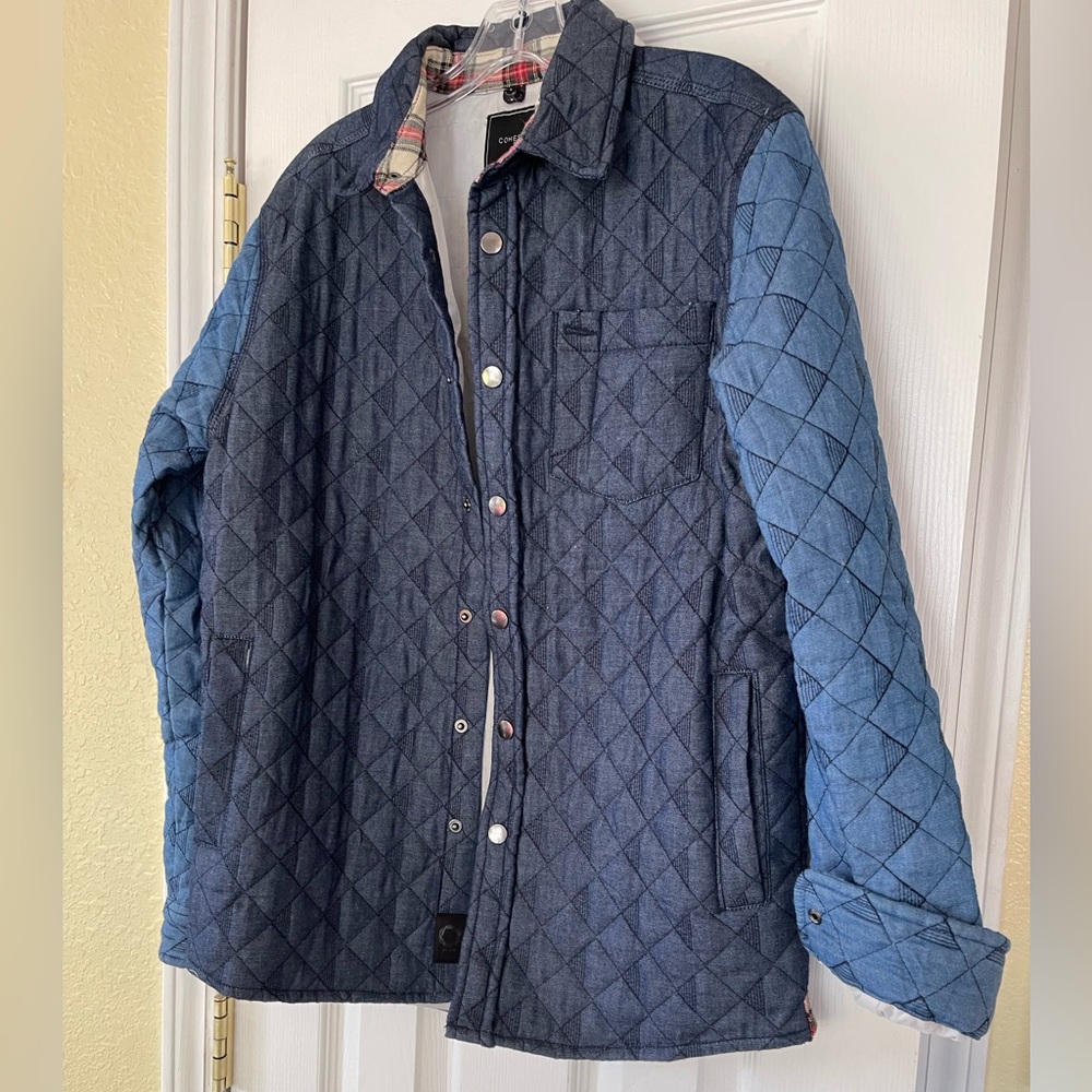 NWOT Quilted Jean Jacket